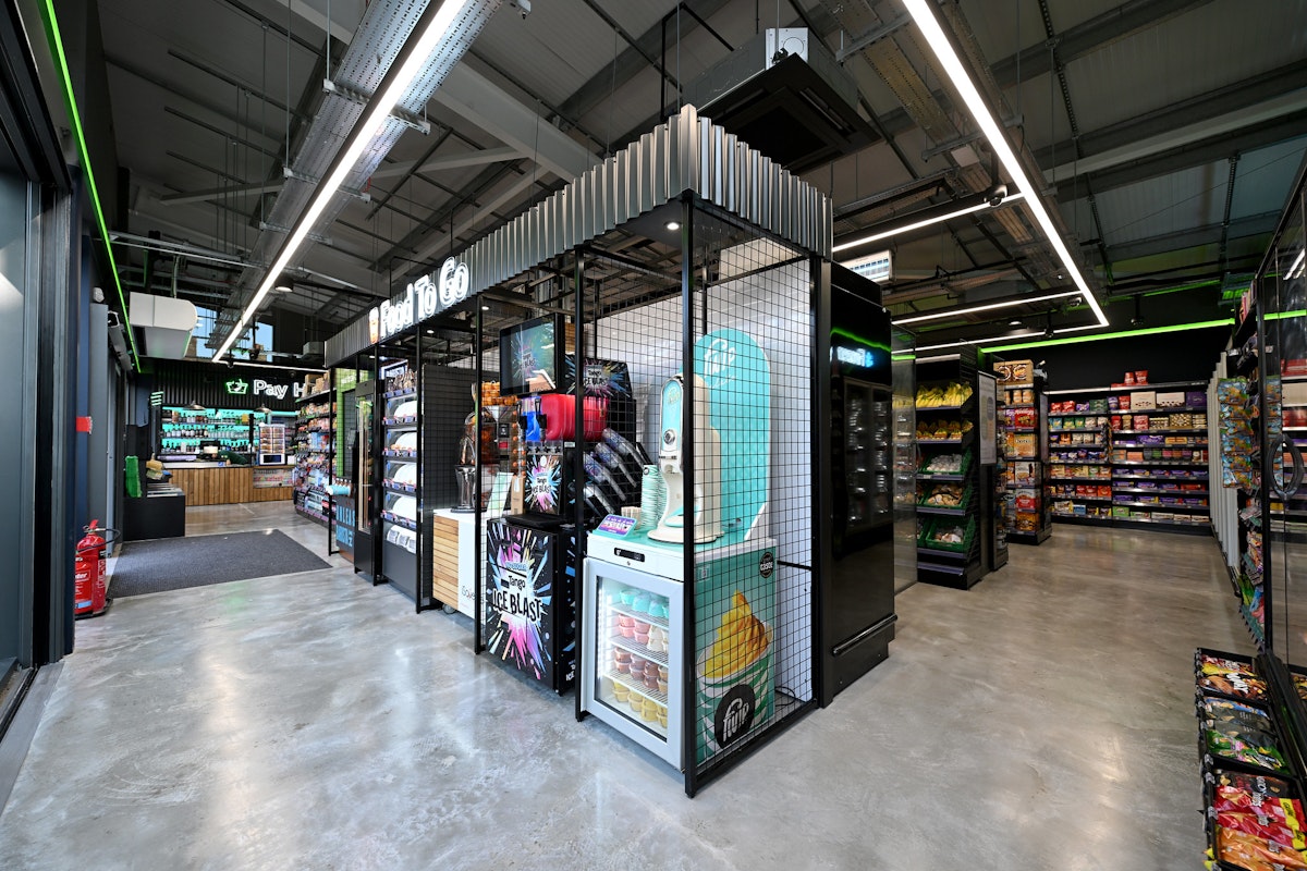 Food2Go inside the new Woodbridge Road East of England Co-op